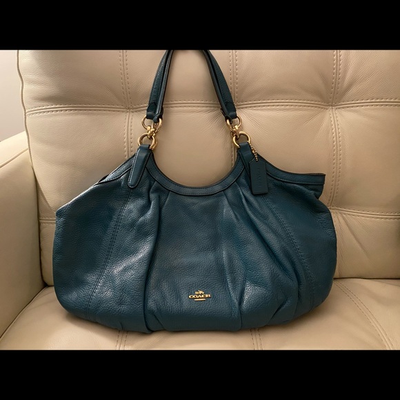 Beautiful Teal Coach Satchel - Picture 1 of 5